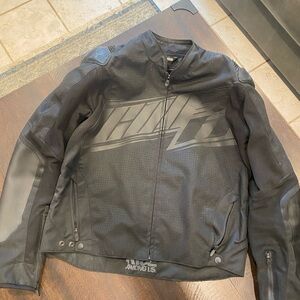 ICON Men's Black Perforated Textile Motorcycle Jacket